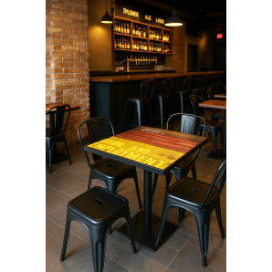 2 Tableros de mesa hd7348, vintage, 60 x 60 cms - 2 unidades