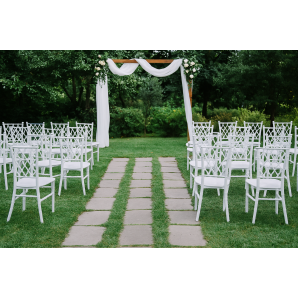 4 Sillas trenza, apilable, polipropileno blanco - 4 unidades