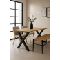 Mesa lerma 160, metal, negro, tapa dm bilaminado 160 x 90 cms