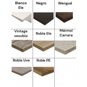 2 Tableros de melamina 30 mm, negro 10, 80 x 80 cms - 2 unidades