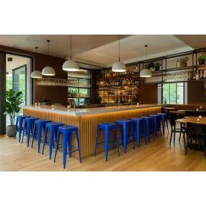 5 Taburetes tol ek limited, acero, azul - 5 unidades