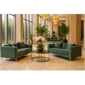 Sofá larios, 2 plazas, tejido corduroy verde claro