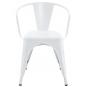 5 Sillones tol ek limited, acero, blanco - 5 unidades