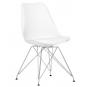 4 Sillas bella (su), cromada, carcasa y cojín blanco - 4 unidades