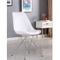 4 Sillas bella (su), cromada, carcasa y cojín blanco - 4 unidades
