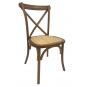 2 Sillas cross sx, madera de haya, nogal, asiento de ratán - 2 unidades