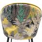 4 Sillas palm yellow, metal, tapizado velvet amarillo con trasera palm - 4 unidades