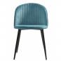 4 Sillas carnaval sky blue, metal, tapizado velvet azul con trasera carnaval - 4 unidades