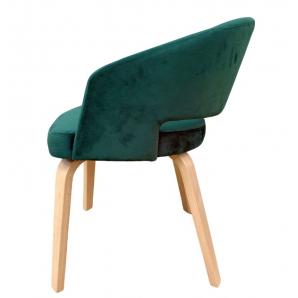 2 Sillones viseu, contrachapado de madera de hevea, natural, velvet verde oscuro - 2 unidades
