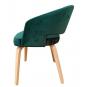 2 Sillones viseu, contrachapado de madera de hevea, natural, velvet verde oscuro - 2 unidades