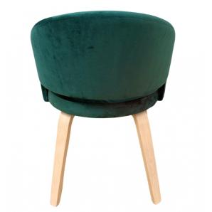 2 Sillones viseu, contrachapado de madera de hevea, natural, velvet verde oscuro - 2 unidades