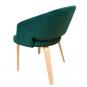 2 Sillones viseu, contrachapado de madera de hevea, natural, velvet verde oscuro - 2 unidades