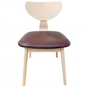 2 Sillas dublin, contrachapado de madera de hevea, natural, similpiel marrón - 2 unidades