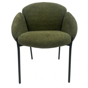 2 Sillones giorgio, metal, tapizado chenilla verde bosque - 2 unidades