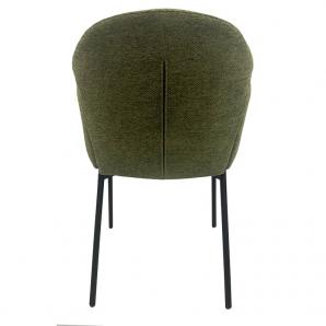 2 Sillones giorgio, metal, tapizado chenilla verde bosque - 2 unidades
