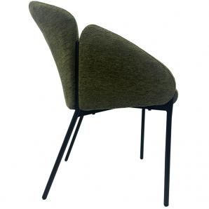 2 Sillones giorgio, metal, tapizado chenilla verde bosque - 2 unidades