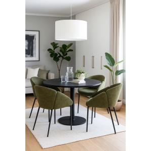 2 Sillones giorgio, metal, tapizado chenilla verde bosque - 2 unidades