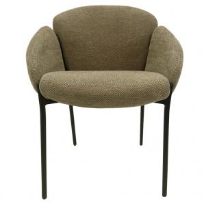 2 Sillones giorgio, metal, tapizado chenilla marrón visón - 2 unidades