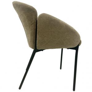 2 Sillones giorgio, metal, tapizado chenilla marrón visón - 2 unidades