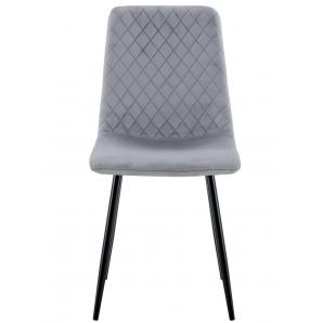 4 Sillas lucia new, metal, tapizado velvet gris oscuro - 4 unidades