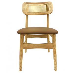 2 Sillas cáucaso, madera, rejilla, similpiel marrón - 2 unidades