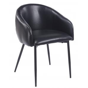 2 Sillones pelayo, metal, similpiel vintage negra - 2 unidades