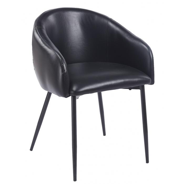 2 Sillones pelayo, metal, similpiel vintage negra - 2 unidades