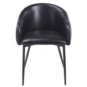 2 Sillones pelayo, metal, similpiel vintage negra - 2 unidades