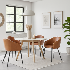 2 Sillones pelayo, metal, similpiel vintage marrón - 2 unidades