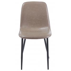 4 Sillas peñafiel, metal, similpiel vintage gris - 4 unidades