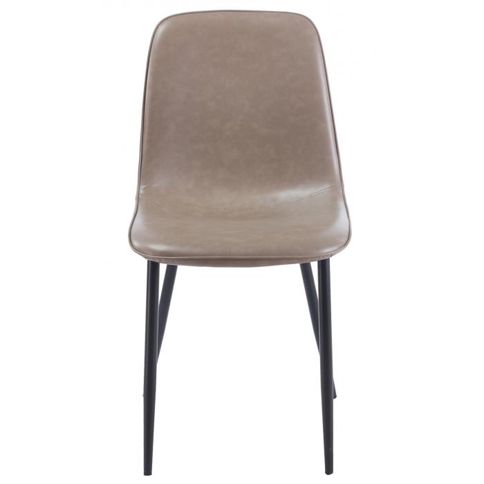 4 Sillas peñafiel, metal, similpiel vintage gris - 4 unidades