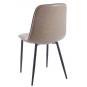 4 Sillas peñafiel, metal, similpiel vintage gris - 4 unidades