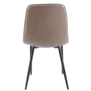 4 Sillas peñafiel, metal, similpiel vintage gris - 4 unidades