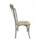 2 Sillas cross sx, madera de haya, blanca, asiento de ratán - 2 unidades