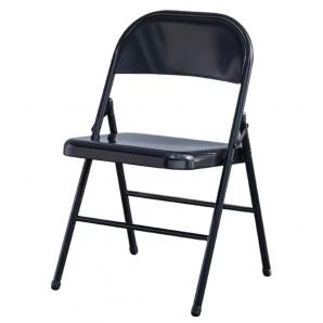 6 Sillas toscana, plegable, metal, negra - 6 unidades