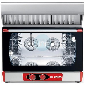 Horno Eléctrico Ecológico Convección Vapor, 4 Bandejas 60x40 y GN1/1, Campana Condensación, Conbeq DiamanteECO
