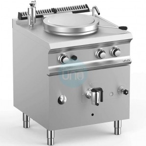 Marmita a Gas 50 litros Calentamiento indirecto, Fondo 73 cm, MBM Domina PRO 700