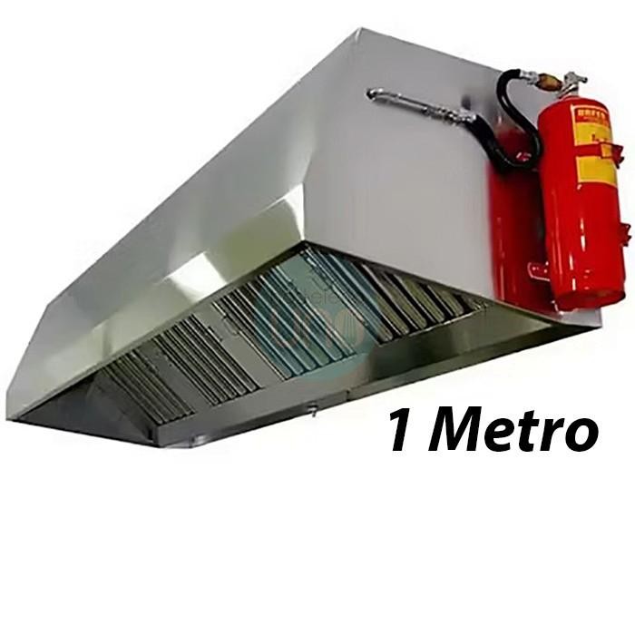 Campana Mural Snack, 1 Metro Ancho, Sistema Extinción Incendios, sin Motor, 2 Filtros de Lamas, CMS108I