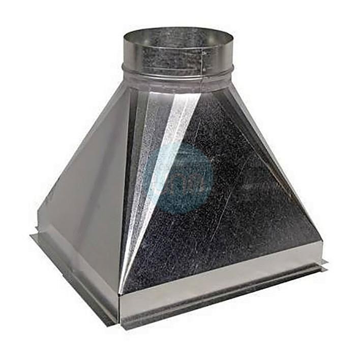 Tolva Recta Motor 12/12 para Tubo Ø 30 cm, Acero Galvanizado