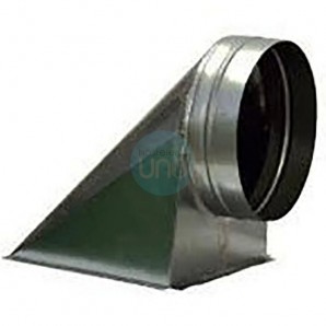 Tolva Codo Motor 10/10 para Tubo Ø 30 cm, Acero Galvanizado