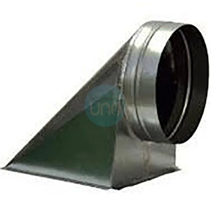 Tolva Codo Motor 12/12 para Tubo Ø 35 cm, Acero Galvanizado