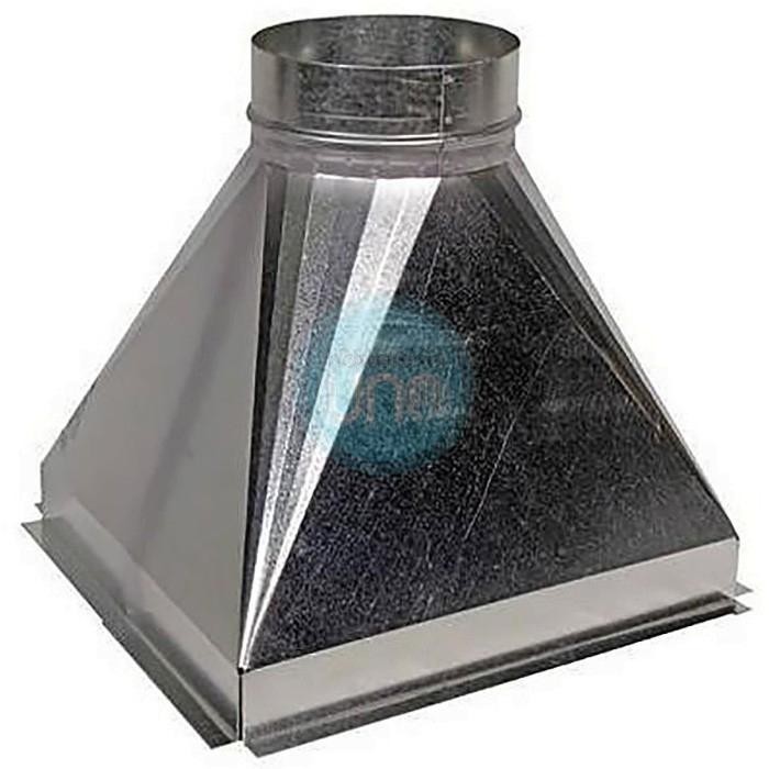 Tolva Recta Motor 15/15 para Tubo Ø 50 cm, Acero Galvanizado