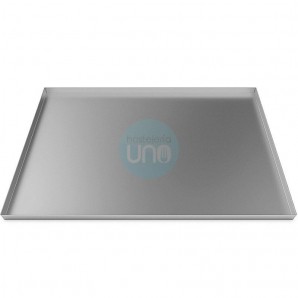 Bandeja de Acero inoxidable 60x40 cm, Borde 2 cm, para Horno Pastelería