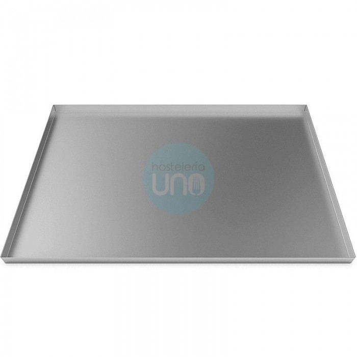 Bandeja de Acero inoxidable 60x40 cm, Borde 2 cm, para Horno Pastelería