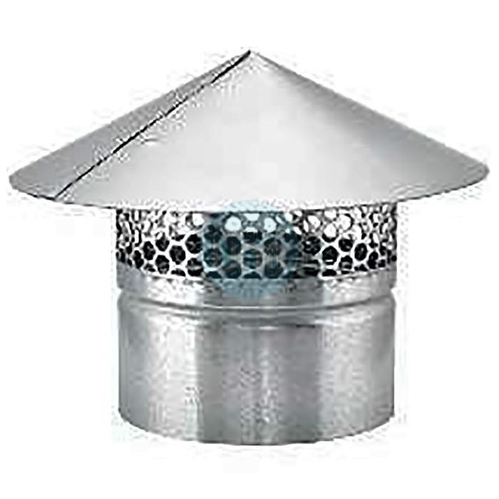 Caperuza Simple con Malla Ø 20 cm, Acero Galvanizado