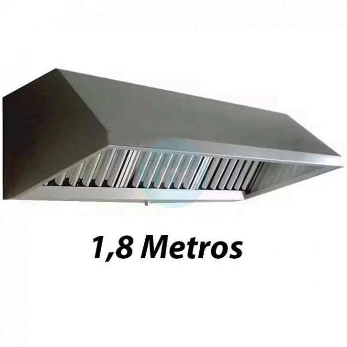 Campana Mural Snack, sin Motor, 1,8 Metros, 4 Filtros de Lamas