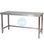 Mesa de Trabajo Central, 1,5 Metros Ancho, Fondo 90 cm, sin Balda, Acero inoxidable