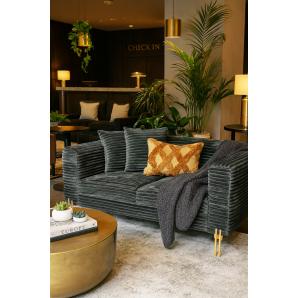 Sofá larios, 2 plazas, tejido corduroy gris