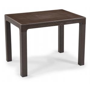 Mesa mijas, polipropileno marrón chocolate, 100 x 70 cms