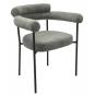 4 Sillones cervantes, metal, tapizado tejido bouclé gris - 4 unidades